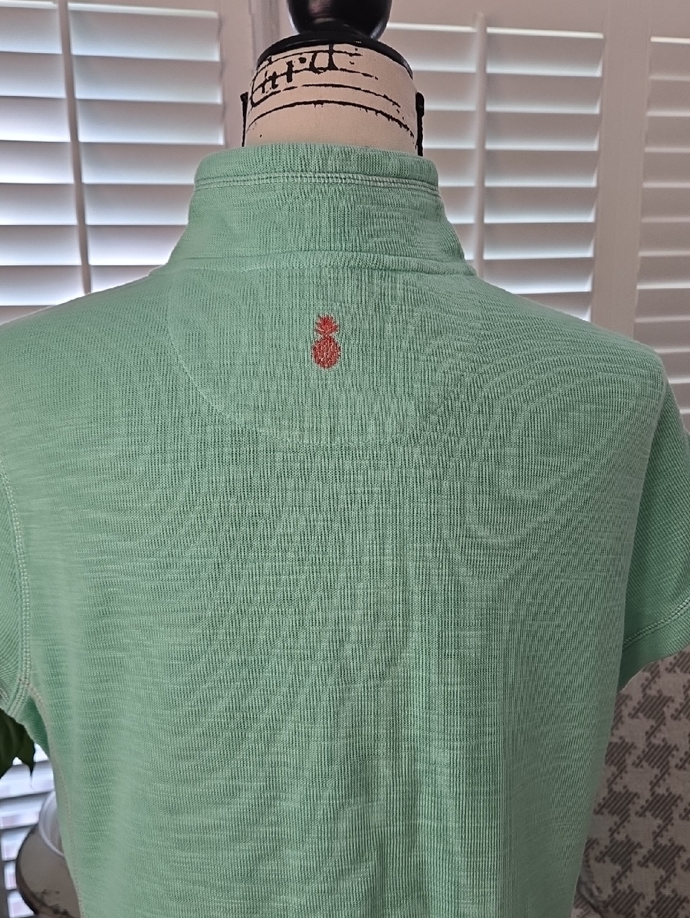 Tommy Bahama Mint Green Short Sleeve Zip-Front Tunic - Picture 6 of 10
